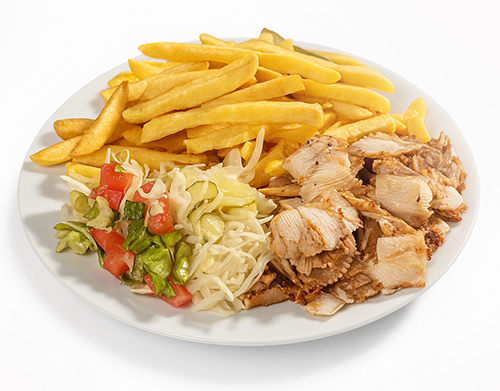 Shaorma de pui la farfurie